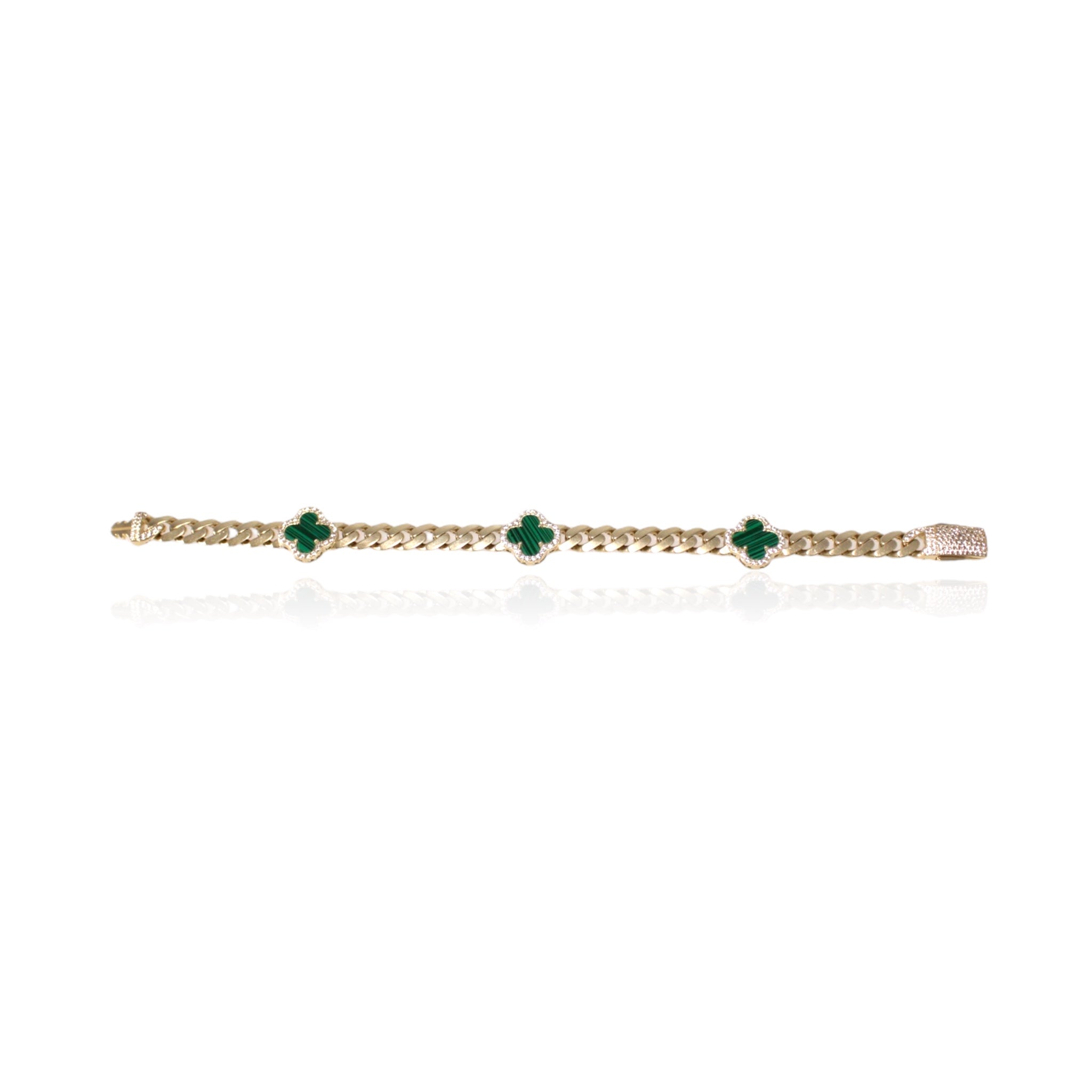 Green Flower Monaco Bracelet 14K