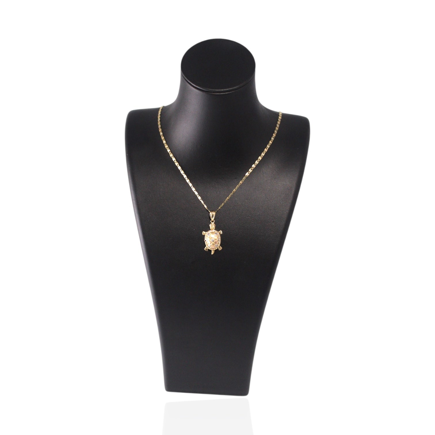 Valentino Chain With Turtle Pendant Two Tone 14K Gold