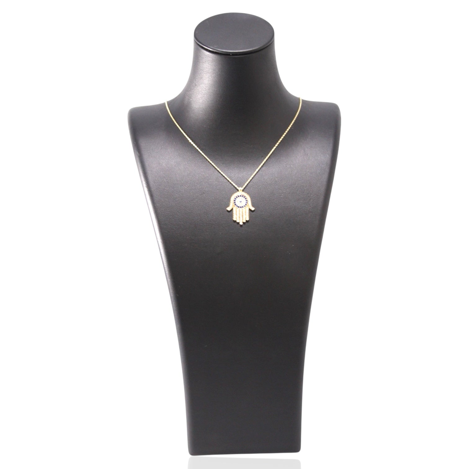 Ojo Turco Hand Pendant Chain 14K Gold