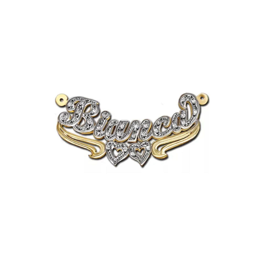 Personalized Name Bianca 3D Style 14K Gold