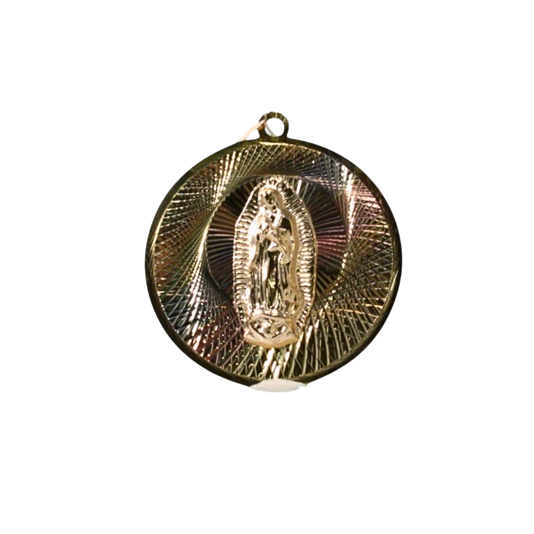 Dije de Virgen Maria 14k Tres Oro