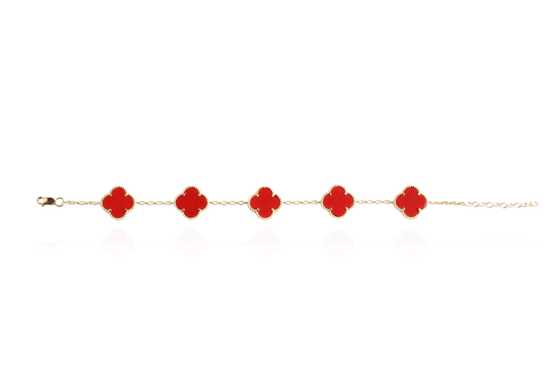 Charming Red Clover Fashion Bracelet