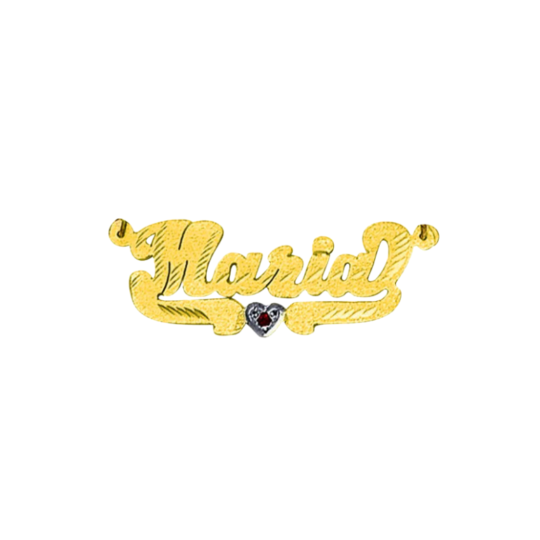 Custom Name Maria Red Style 14K Gold