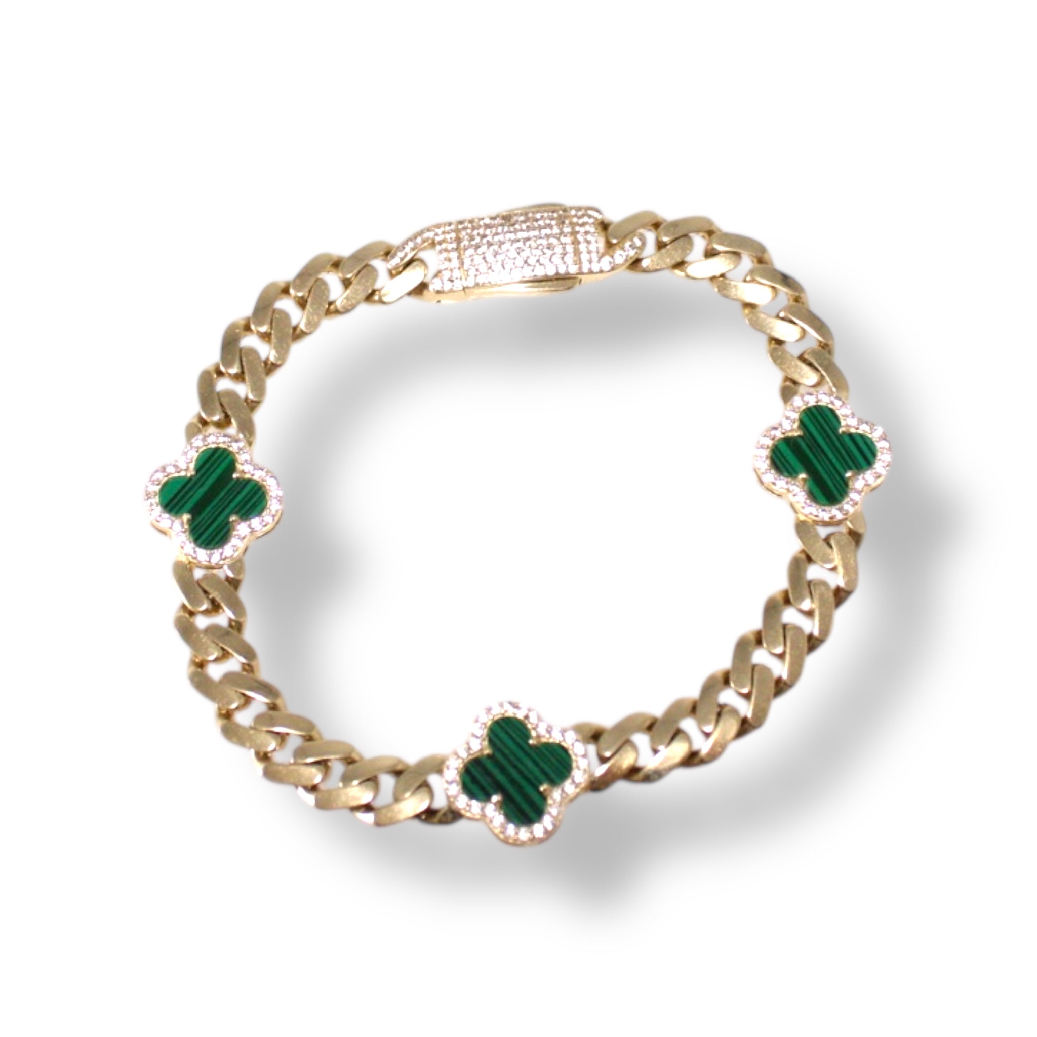 Green Flower Monaco Bracelet 14K