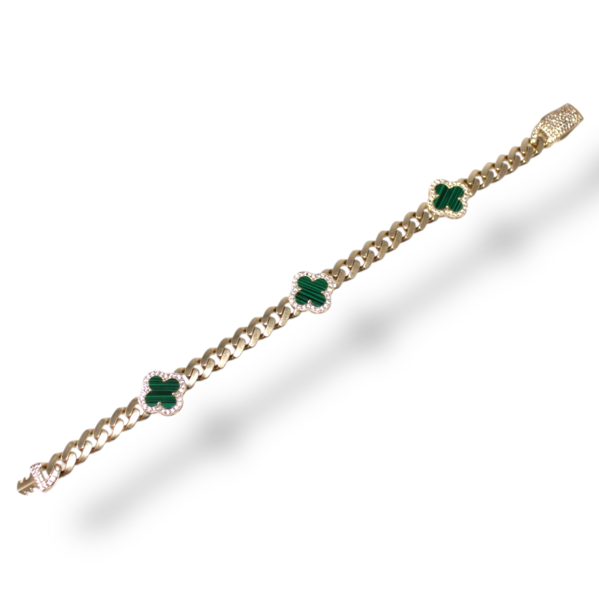 Green Flower Monaco Bracelet 14K