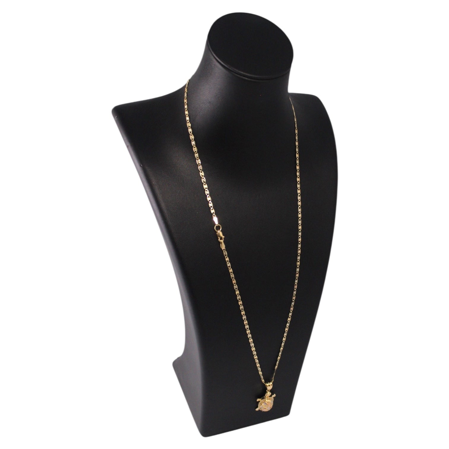 Valentino Chain With Turtle Pendant Two Tone 14K Gold