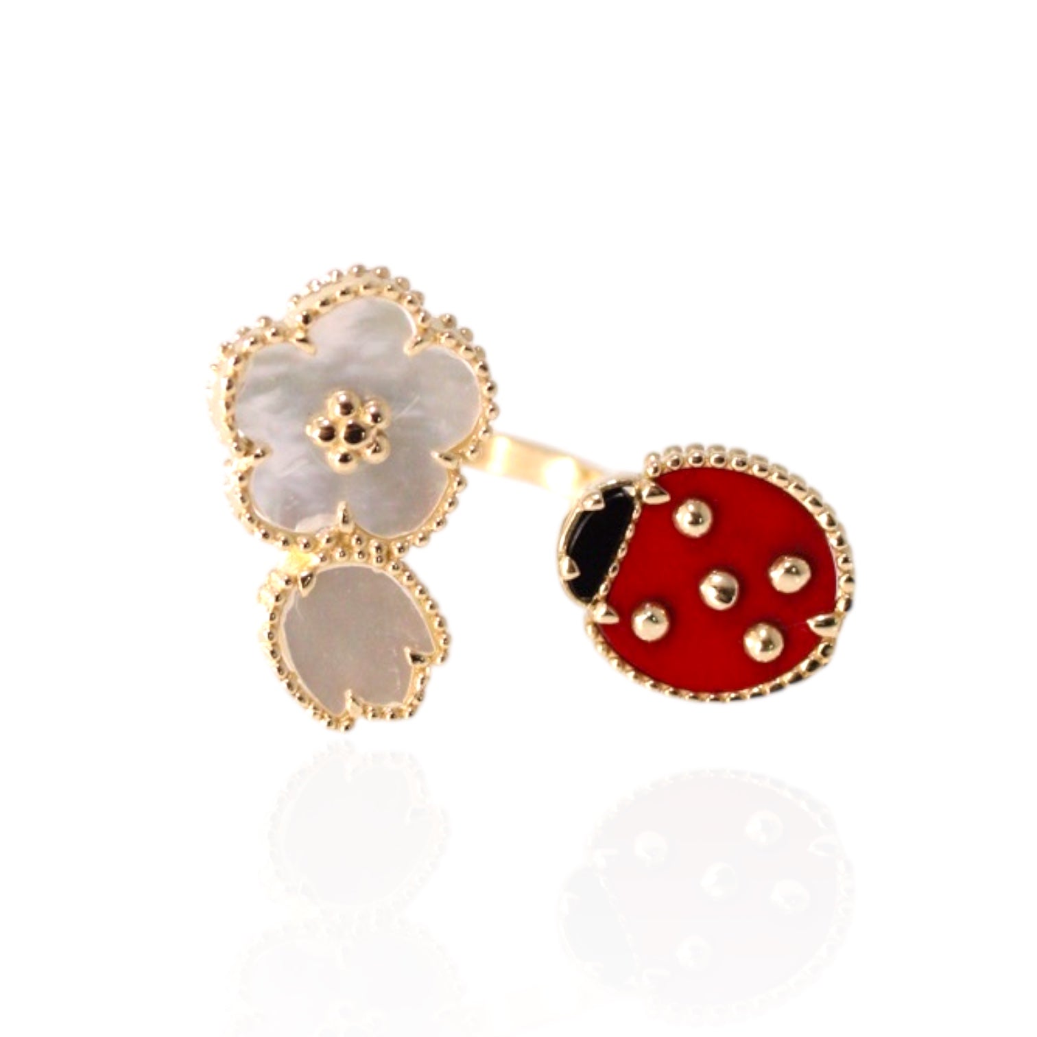Lady Bug Fashion 14K Gold Ring