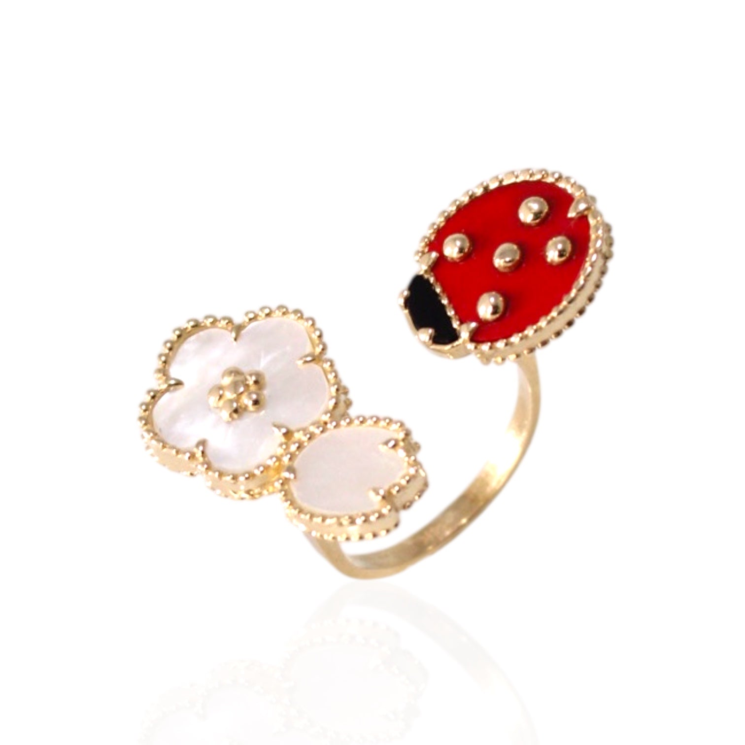 Lady Bug Fashion 14K Gold Ring