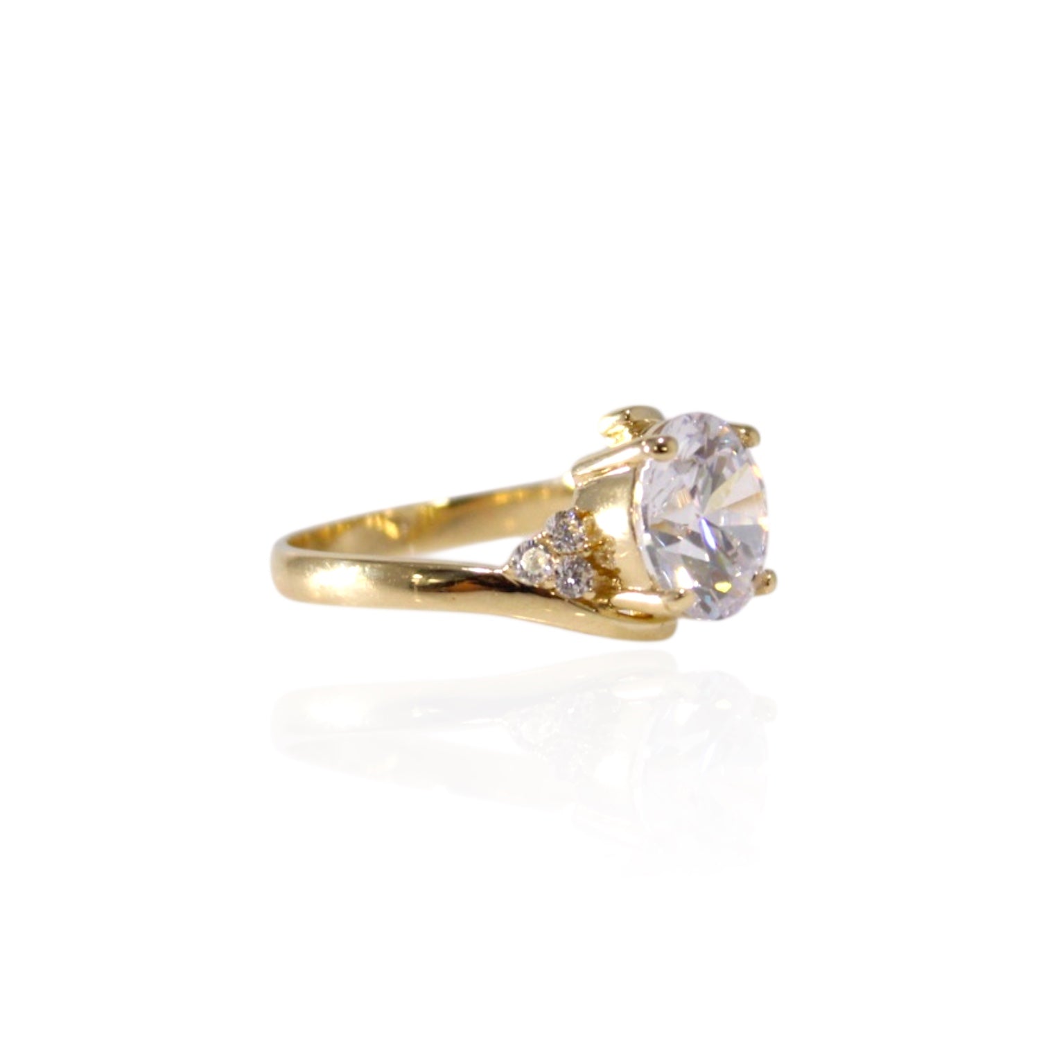 Radiante Promesa Engagement Ring 14K Gold