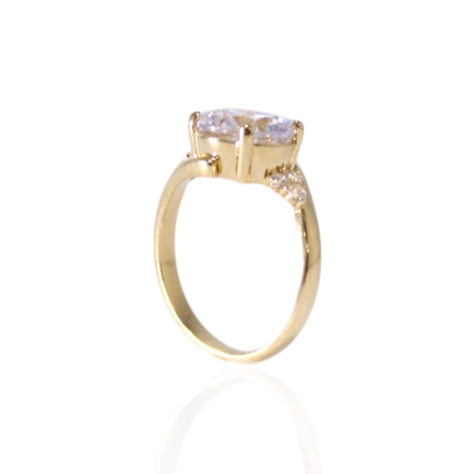 Radiante Promesa Engagement Ring 14K Gold