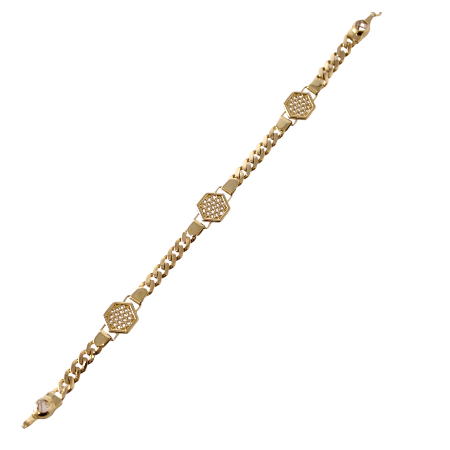 Cuban Fashion 14K Gold Bracelet