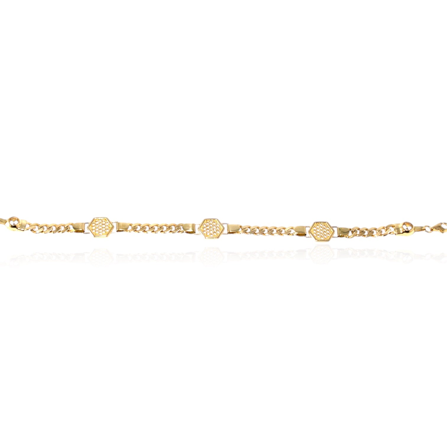 Cuban Fashion 14K Gold Bracelet