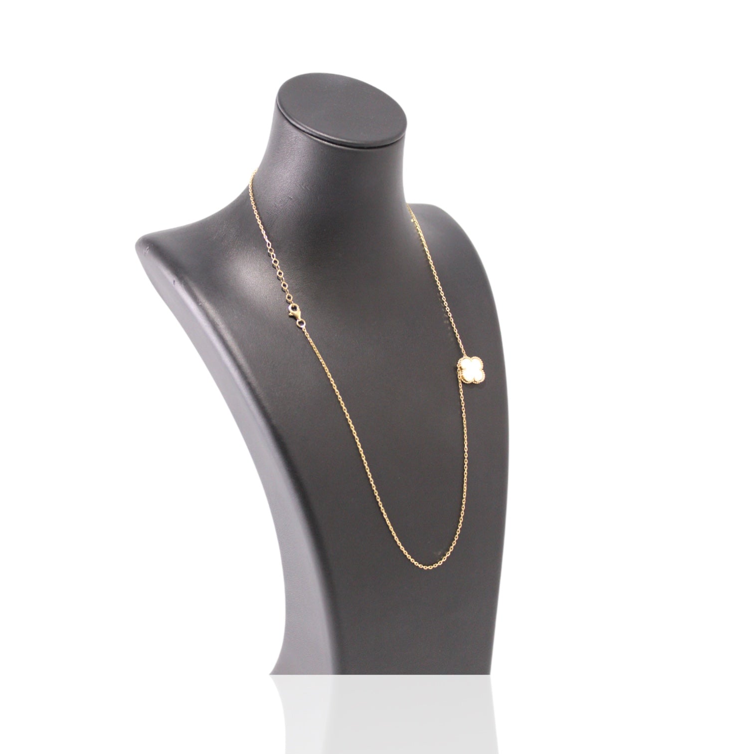 White Clover Inspired 14K Gold Necklace