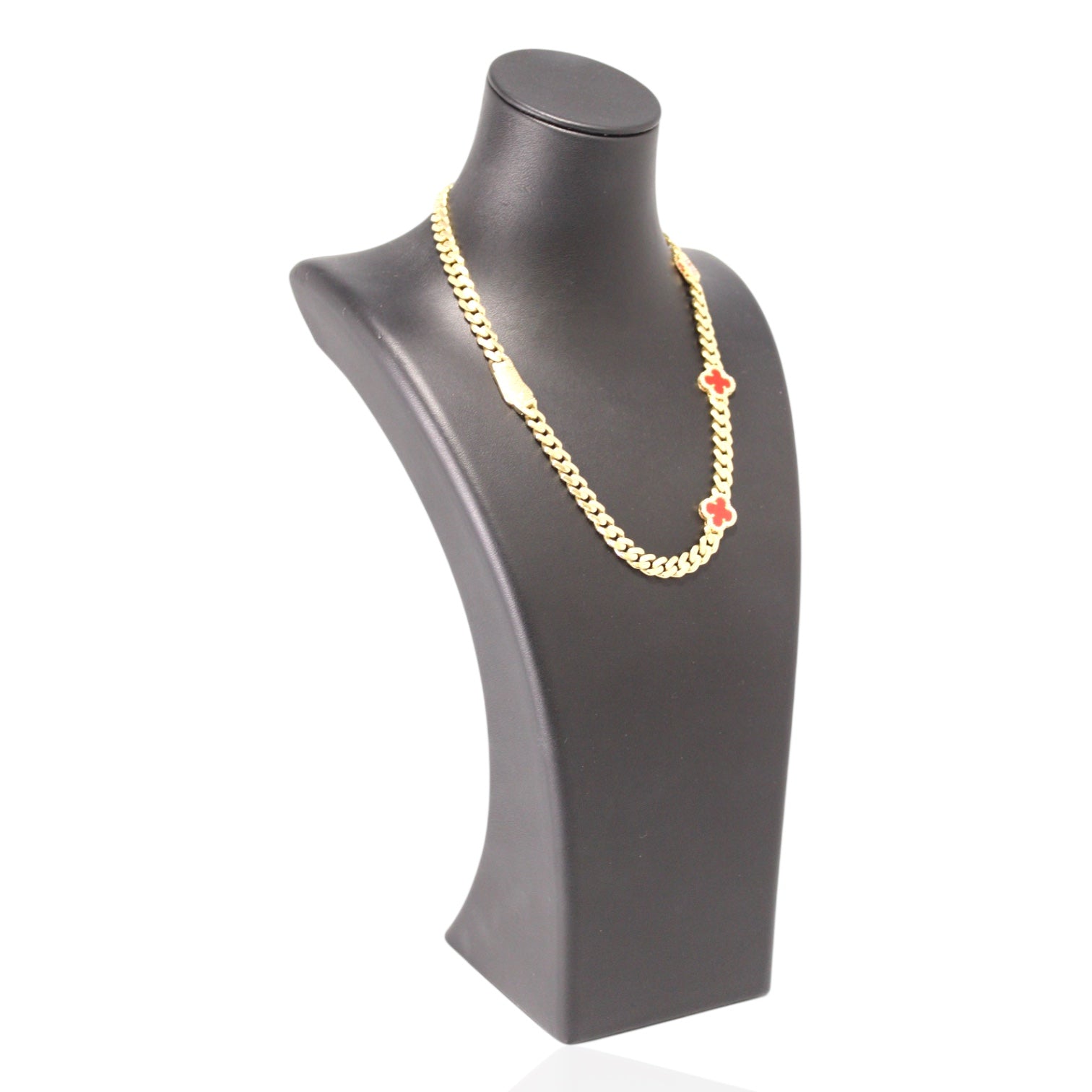 Fashion Red Inspired Cuban Necklace 14K Gold