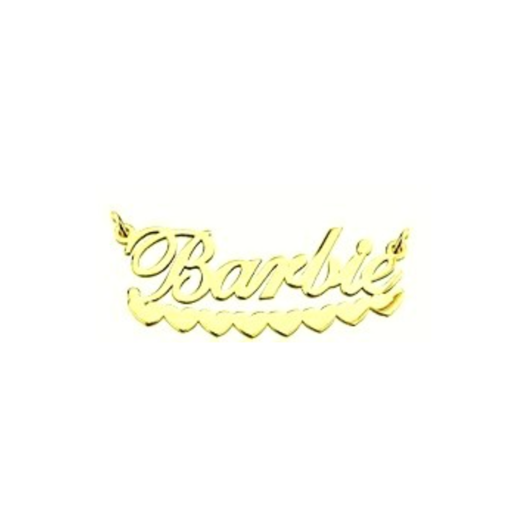 Custom Name Barbie Style 14K Gold