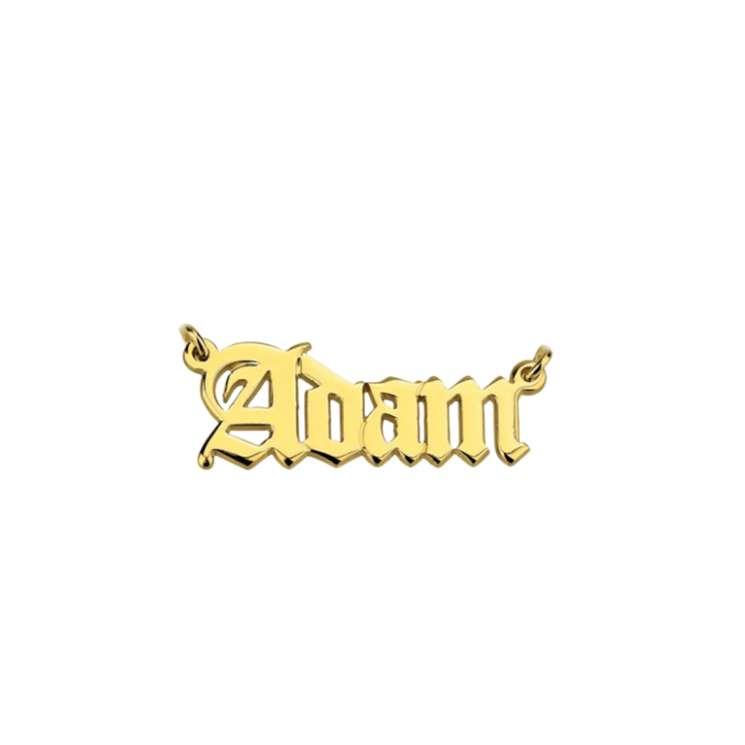 Adam Style Custom Name 14K Gold